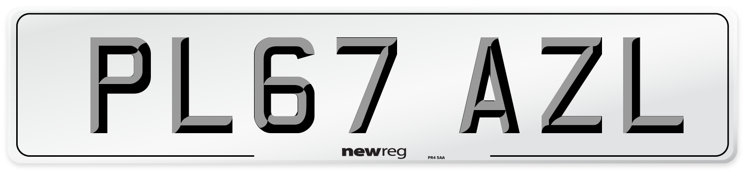 PL67 AZL Number Plate from New Reg